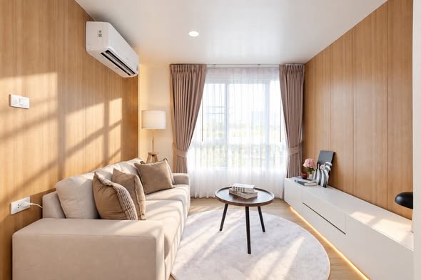 living room and bedroom of Premsiri Botique Park Condominium