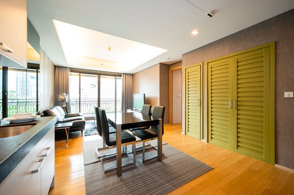 living room and room interior of Prive by Sansiri