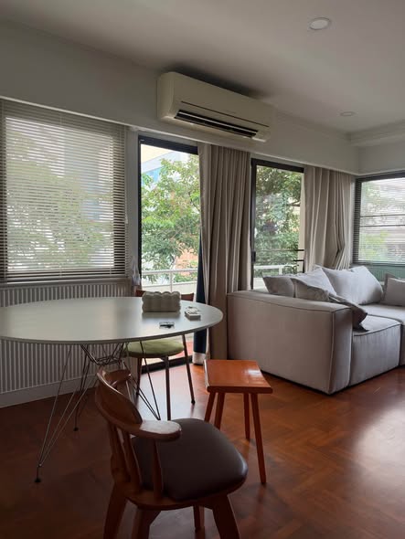 living room and room interior of Q1 Sukhumvit Condo by Q House