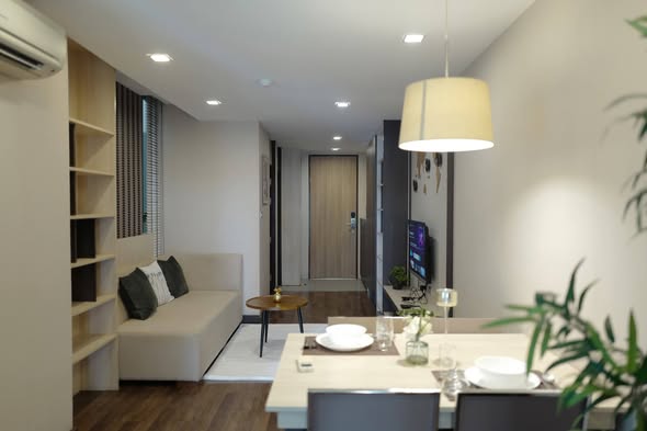 living room of Qube Suites Sukhumvit 46