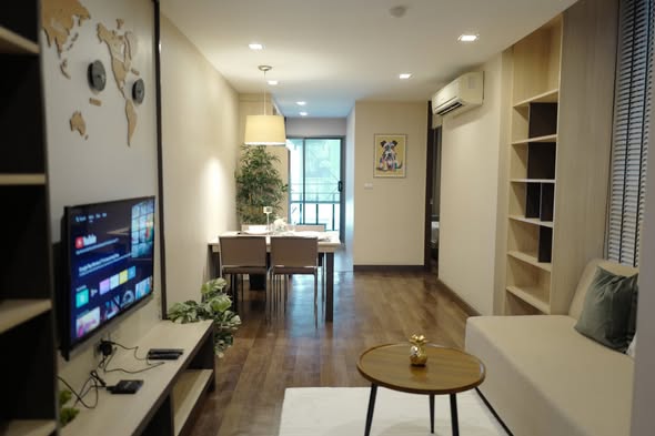 living room of Qube Suites Sukhumvit 46