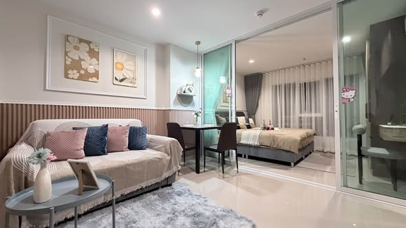 bedroom and living room of Regent Home Bangna (รีเจ้นท์โฮม บางนา)