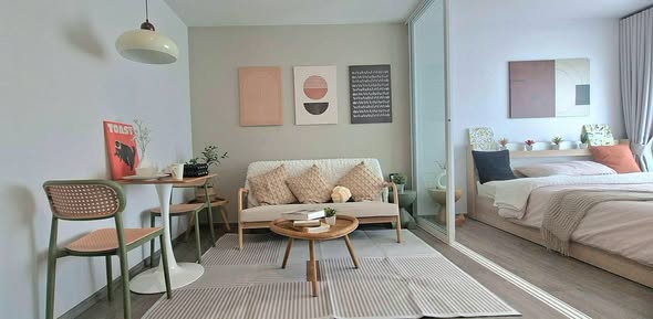 living room and bedroom of Regent Home Bangna (รีเจ้นท์โฮม บางนา)