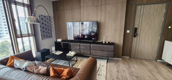 living room and bedroom of Rhythm Ekkamai Estate