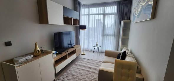 living room and bedroom of Rhythm Ekkamai Estate