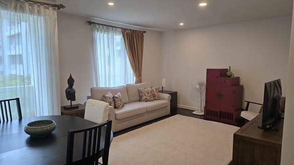 living room and bedroom of Sindhorn Lumphini