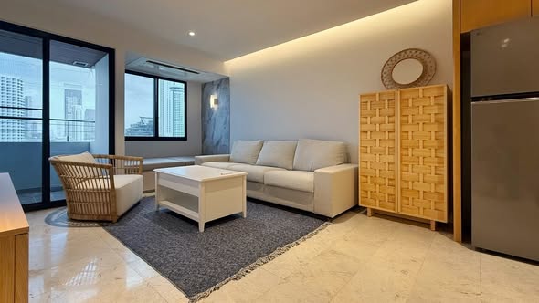 living room of SiPhaya River View Condominium