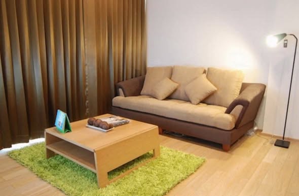 living room and bedroom of Siri at Sukhumvit