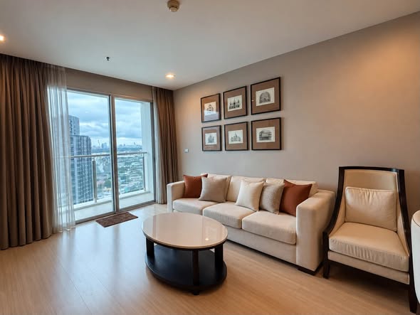 bedroom and living room of Sky Walk Residences