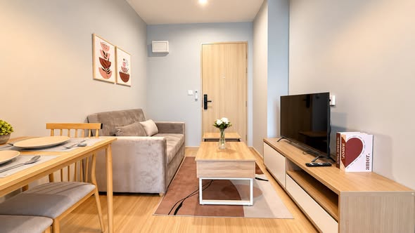 living room of Skyrise Avenue Sukhumvit 64