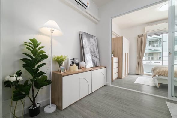 bedroom of Studio One Condo