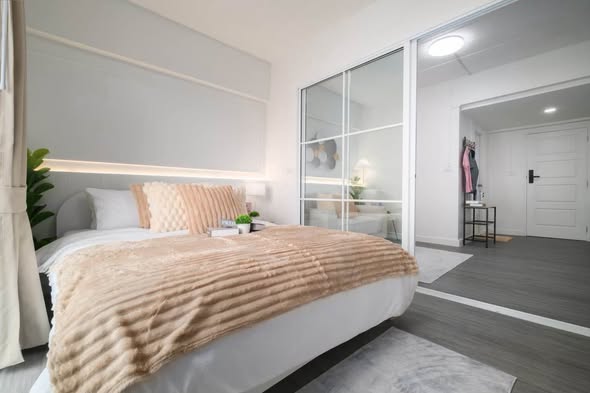 bedroom of Studio One Condo