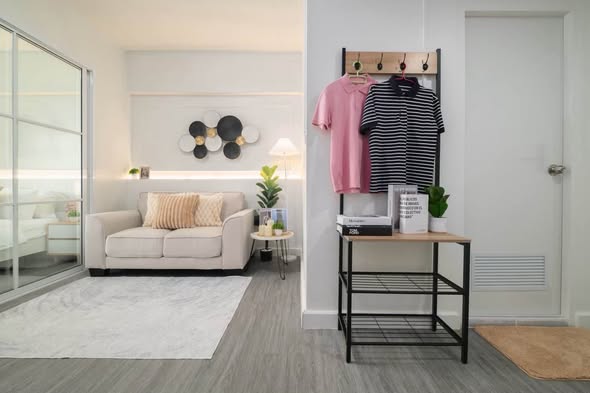 living room and room interior of Studio One Condo