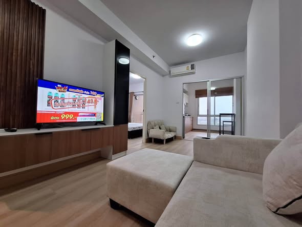 living room and bedroom of Supalai Monte at Viang Chiangmai
