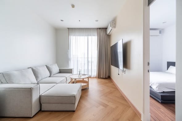 living room and bedroom and room interior of Supalai Premier @ Asoke