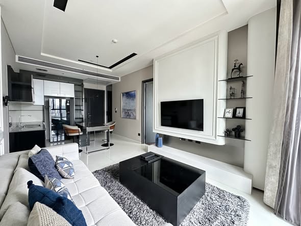 living room and bedroom of The Bangkok Thonglor