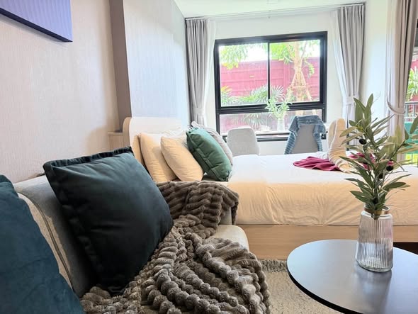 bedroom and living room of The Base Bukit Phuket เดอะ เบส บูกิต ภูเก็ต