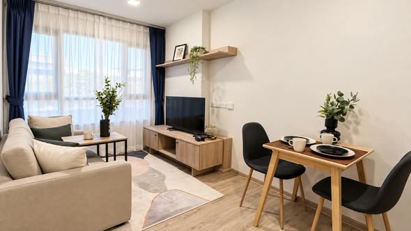 living room of THE BASE Height-Chiang Mai