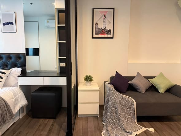 bedroom and living room of THE BASE Park West – Sukhumvit 77