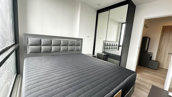 bedroom of The Clev Riverline Chaophraya – Wong Sawang