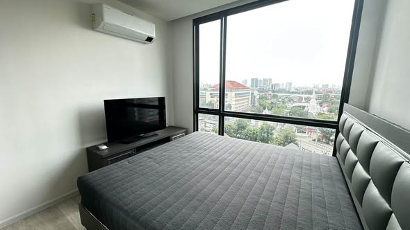 bedroom of The Clev Riverline Chaophraya – Wong Sawang