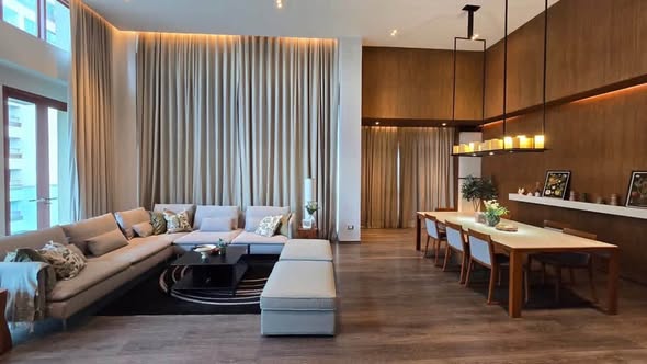 living room and room interior of The Crest Ruamrudee