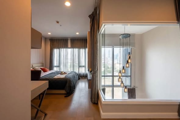 living room and bedroom and room interior of The Crest Sukhumvit 34