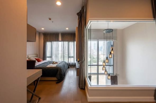 living room and bedroom and room interior of The Crest Sukhumvit 34