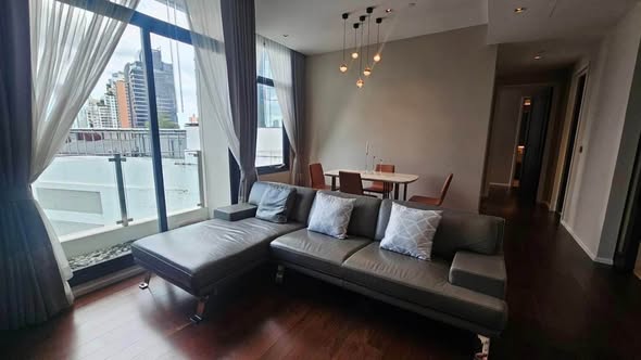 living room and bedroom of The Diplomat 39