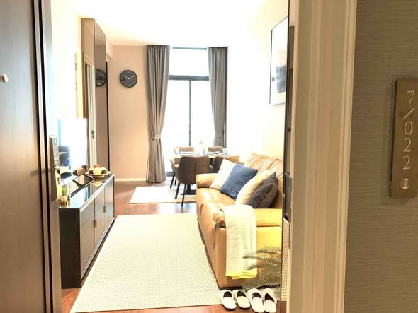 living room and bedroom of The Diplomat 39