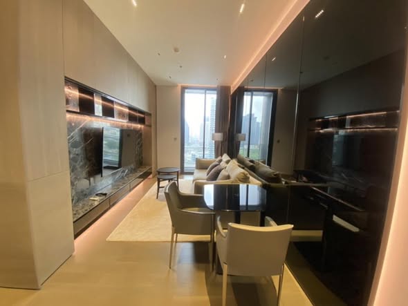 living room and kitchen of THE ESSE at SINGHA COMPLEX
