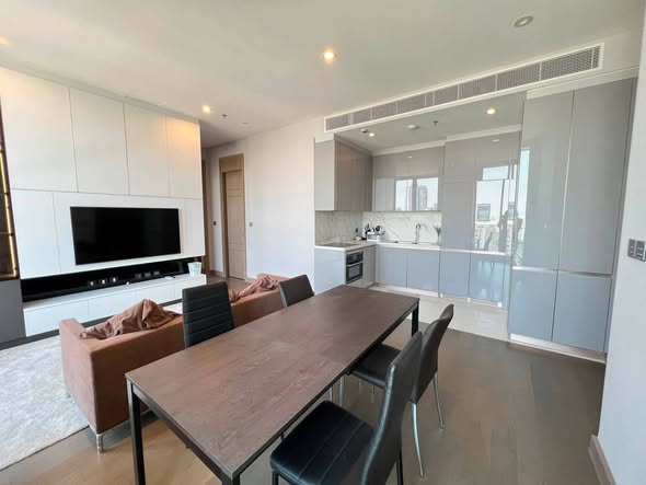 living room and room interior and kitchen of THE ESSE at SINGHA COMPLEX