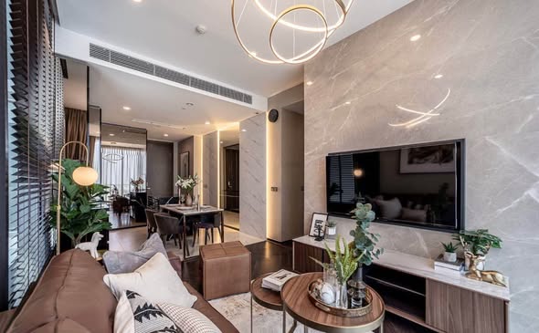 bedroom and living room of THE ESSE Sukhumvit 36