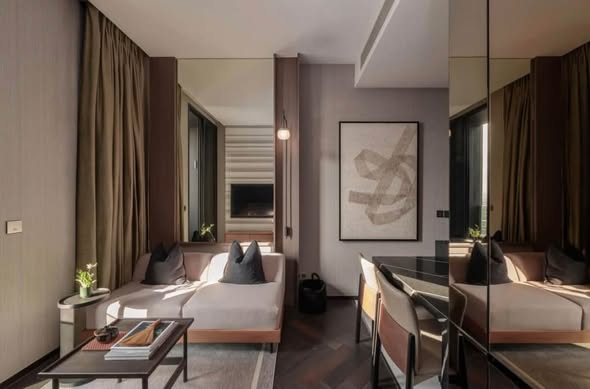 bedroom and living room of THE ESSE Sukhumvit 36