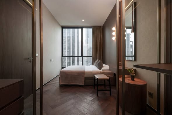 bedroom and room interior of THE ESSE Sukhumvit 36