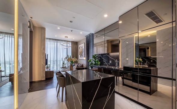 living room of THE ESSE Sukhumvit 36