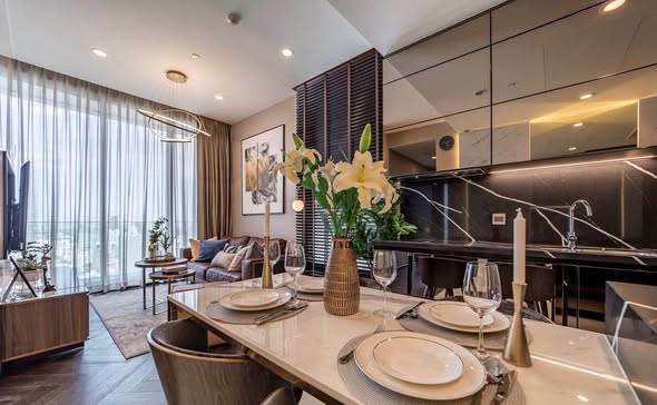 living room of THE ESSE Sukhumvit 36