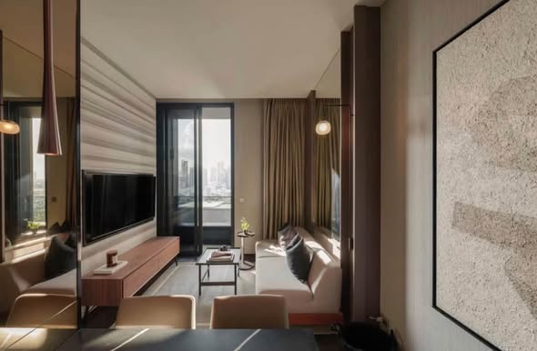living room of THE ESSE Sukhumvit 36