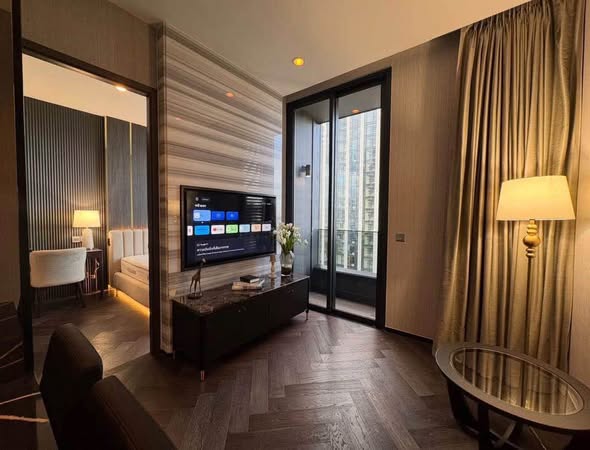 living room and bedroom of THE ESSE Sukhumvit 36
