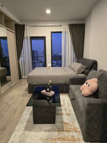 living room and bedroom of THE ESSE Sukhumvit 36