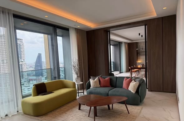 living room and bedroom of The Estelle Phrom Phong