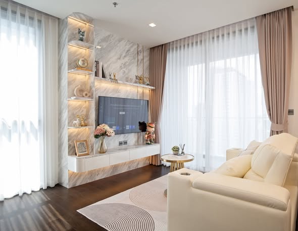 bedroom and living room of THE LINE Ratchathewi