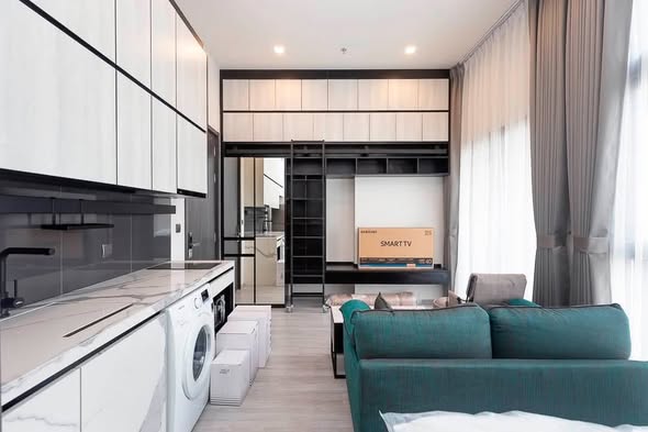 living room and room interior of THE LINE Sukhumvit 101