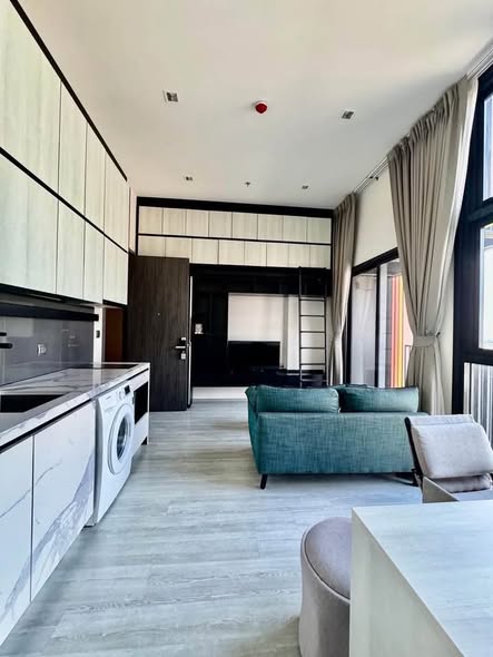 living room and room interior and kitchen of THE LINE Sukhumvit 101