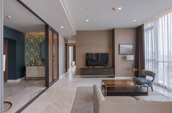 living room and bedroom of The Monument Thong Lo