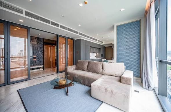 living room and bedroom of The Monument Thong Lo