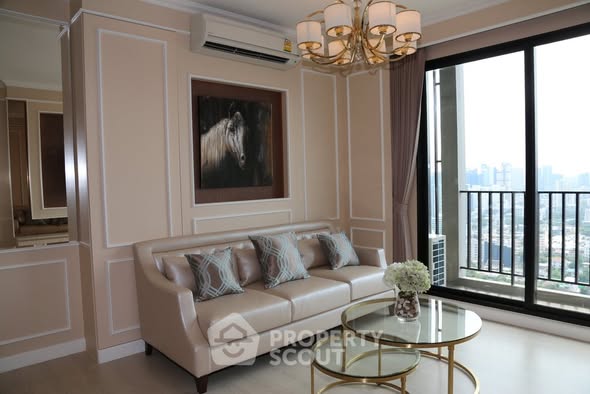 living room and bedroom of The Niche Pride Thong Lo-Phetchaburi