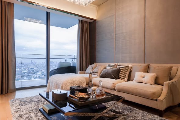 bedroom and living room of The Pano
