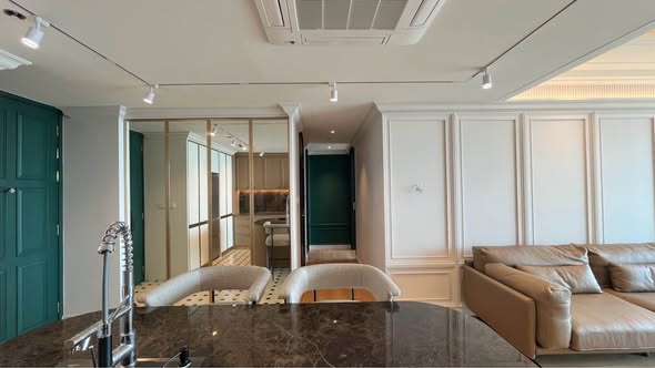 living room and kitchen of The Pano
