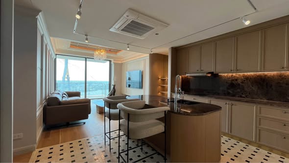 living room and kitchen of The Pano